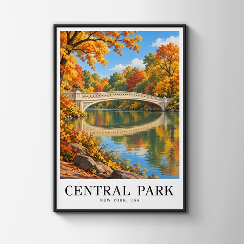 Poster viaggio central park - viaggio,